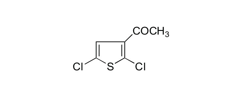 Structure of 3-ACETYL-2,5-DICHLOROTHIOPHENE